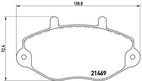 Колодки гальмівні дискові, комплект BREMBO P 24 033