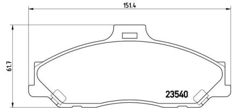 Колодки гальмівні дискові, комплект BREMBO P 24 051 (фото 1)