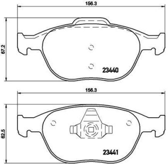 Колодки гальмівні дискові, комплект BREMBO P 24 058