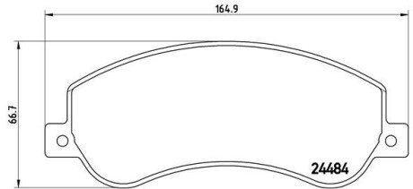 Колодки гальмівні дискові, комплект BREMBO P 24 064