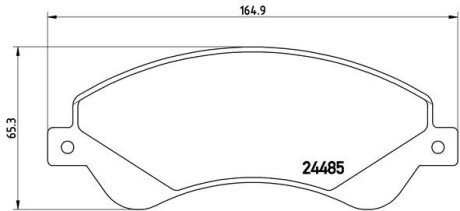 Колодки гальмівні дискові, комплект BREMBO P 24 065