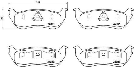 Гальмівні колодки дискові BREMBO P 24 068 (фото 1)