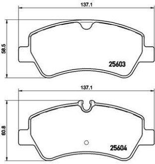 Колодки гальмівні дискові, комплект BREMBO P 24 160