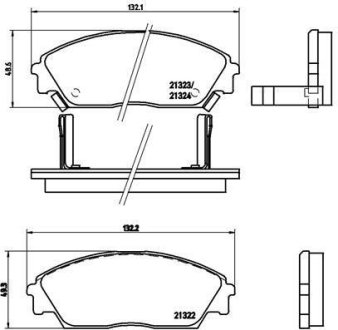 Гальмівні колодки дискові BREMBO P 28 016