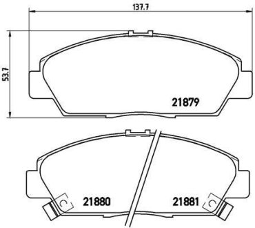 Гальмівні колодки дискові BREMBO P 28 021 (фото 1)