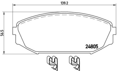 Колодки гальмівні дискові, комплект BREMBO P 28 049