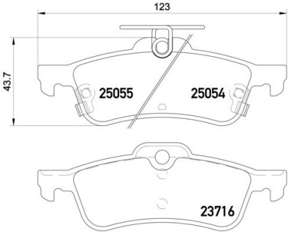 Гальмівні колодки дискові BREMBO P 28 070