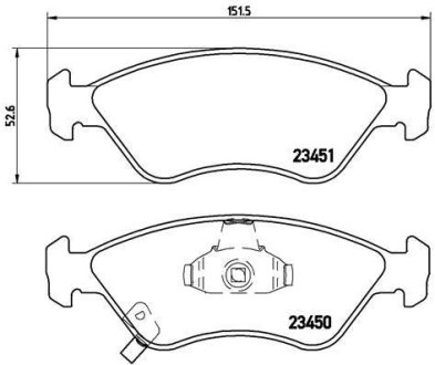 Колодки гальмівні дискові, комплект BREMBO P 30 007