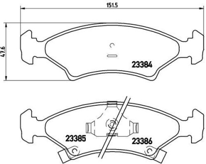 Колодки гальмівні дискові, комплект BREMBO P 30 009 (фото 1)