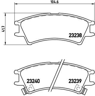 Колодки гальмівні дискові, комплект BREMBO P 30 011