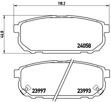 Гальмівні колодки дискові BREMBO P30023