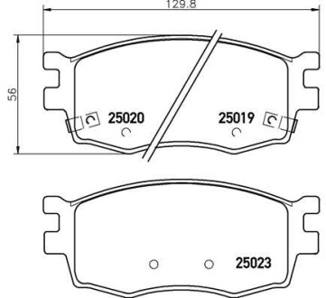 Колодки гальмівні дискові, комплект BREMBO P 30 069 (фото 1)