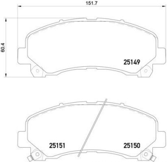 Колодки гальмівні дискові, комплект BREMBO P 34 007 (фото 1)