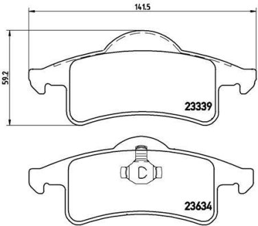 Колодки гальмівні дискові, комплект BREMBO P 37 006 (фото 1)