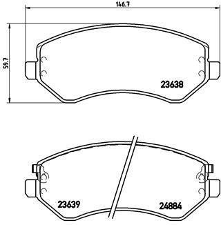 Гальмівні колодки дискові BREMBO P 37 007