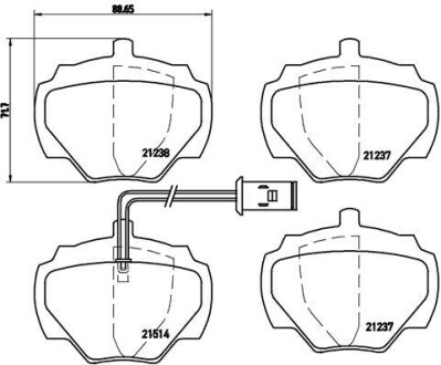 Гальмівні колодки дискові BREMBO P 44 003