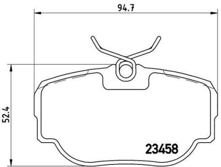 Колодки гальмівні дискові, комплект BREMBO P 44 009