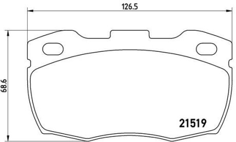 Колодки гальмівні дискові, комплект BREMBO P 44 015