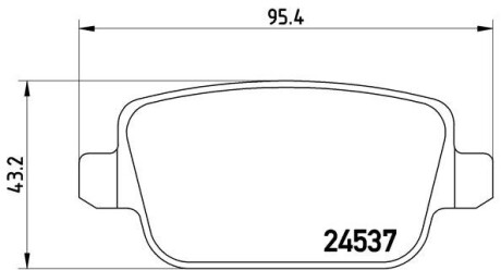 Комплект гальмівних колодок з 4 шт. дисків BREMBO P44016