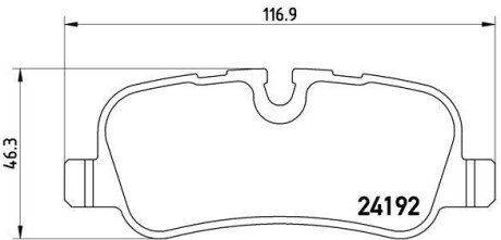 Комплект гальмівних колодок з 4 шт. дисків BREMBO P44019