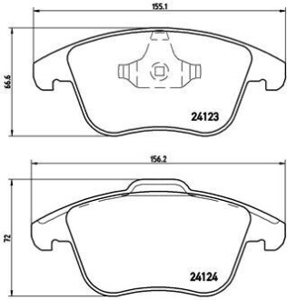 Гальмівні колодки дискові BREMBO P44 020 (фото 1)