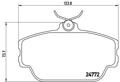 Колодки гальмівні дискові, комплект BREMBO P 46 001