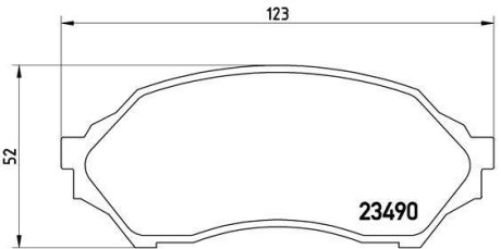 Колодки гальмівні дискові, комплект BREMBO P 49 027