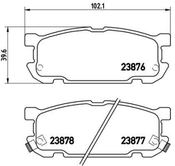 Колодки гальмівні дискові, комплект BREMBO P 49 030