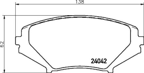 Колодки гальмівні дискові, комплект BREMBO P 49 034 (фото 1)