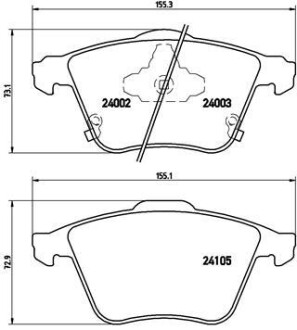 Гальмівні колодки дискові BREMBO P49 038