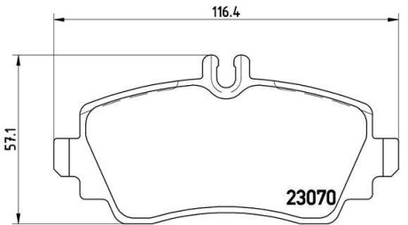 Колодки гальмівні дискові, комплект BREMBO P 50 036