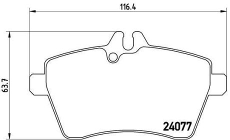 Колодки гальмівні дискові, комплект BREMBO P 50 054