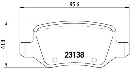 Колодки гальмівні дискові задні, комплект BREMBO P 50 058