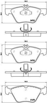 Колодки гальмівні дискові, комплект BREMBO P 50 075 (фото 1)