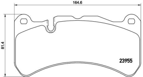 Колодки гальмівні дискові, комплект BREMBO P 50 092