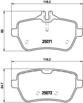 Колодки гальмівні дискові, комплект BREMBO P 50 103 (фото 1)