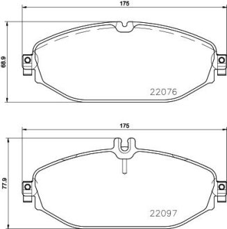 Комплект гальмівних колодок з 4 шт. дисків BREMBO P50124 (фото 1)