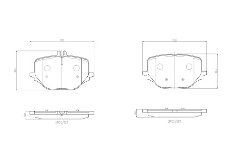 Колодки гальмівні дискові (комплект 4 шт) BREMBO P50170 (фото 1)