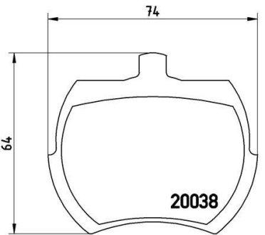 Гальмівні колодки дискові BREMBO P 52 002