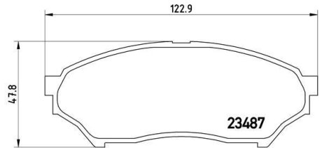 Колодки гальмівні дискові, комплект BREMBO P 54 028 (фото 1)