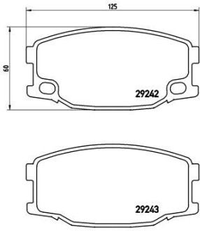 Гальмівні колодки дискові BREMBO P54 035