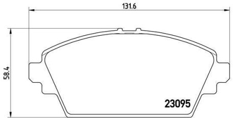 Гальмівні колодки дискові BREMBO P 56 044 (фото 1)