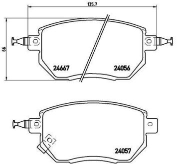 Комплект гальмівних колодок з 4 шт. дисків BREMBO P56051