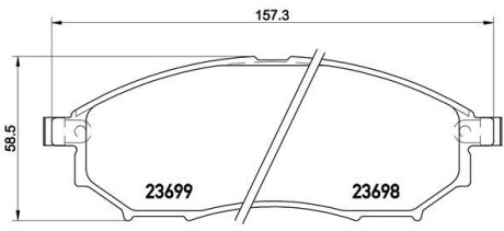 Гальмівні колодки дискові BREMBO P56094