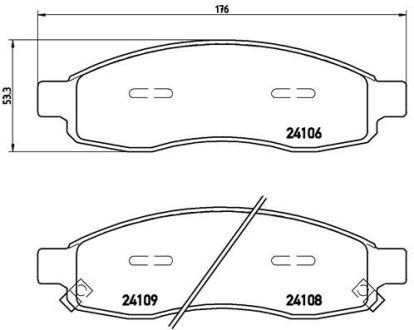 Гальмівні колодки дискові BREMBO P58 001