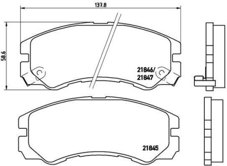 Гальмівні колодки дискові BREMBO P 59 020 (фото 1)