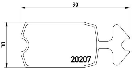 Колодки гальмівні дискові, комплект BREMBO P 61 002