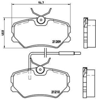 Гальмівні колодки дискові BREMBO P 61 035