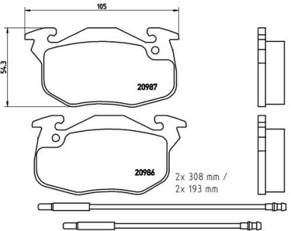 Гальмівні колодки дискові BREMBO P 61 044