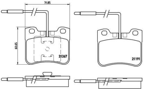 Гальмівні колодки дискові BREMBO P61 047